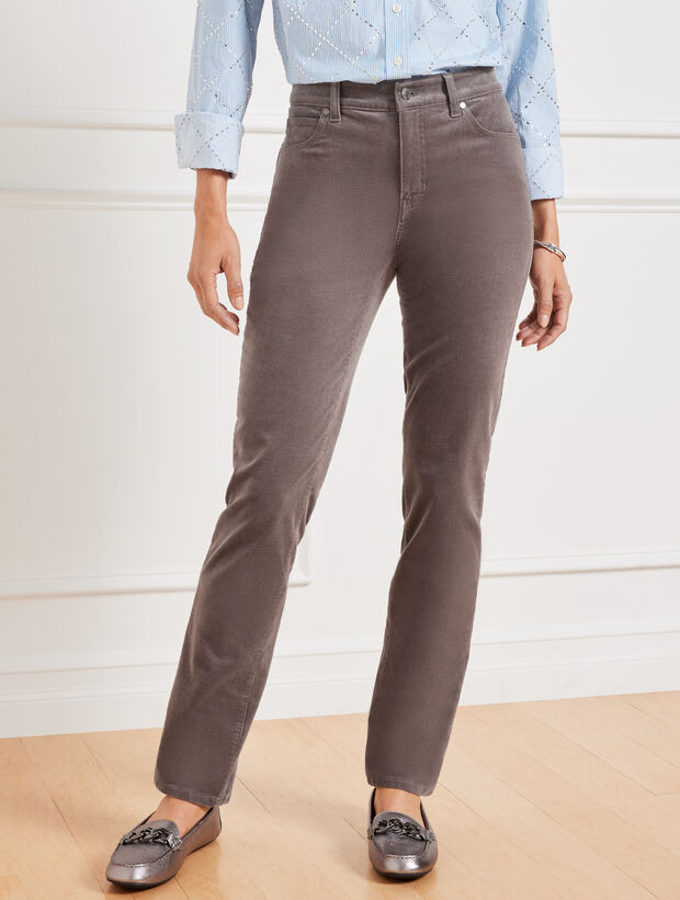 Stretch Corduroy Straight Leg Pants - Solids | Talbots
