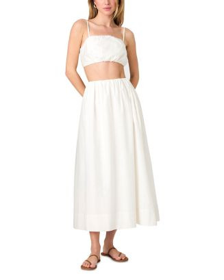 Nomi Cotton Crop Top & Ruched Midi Skirt | Bloomingdale's (US)
