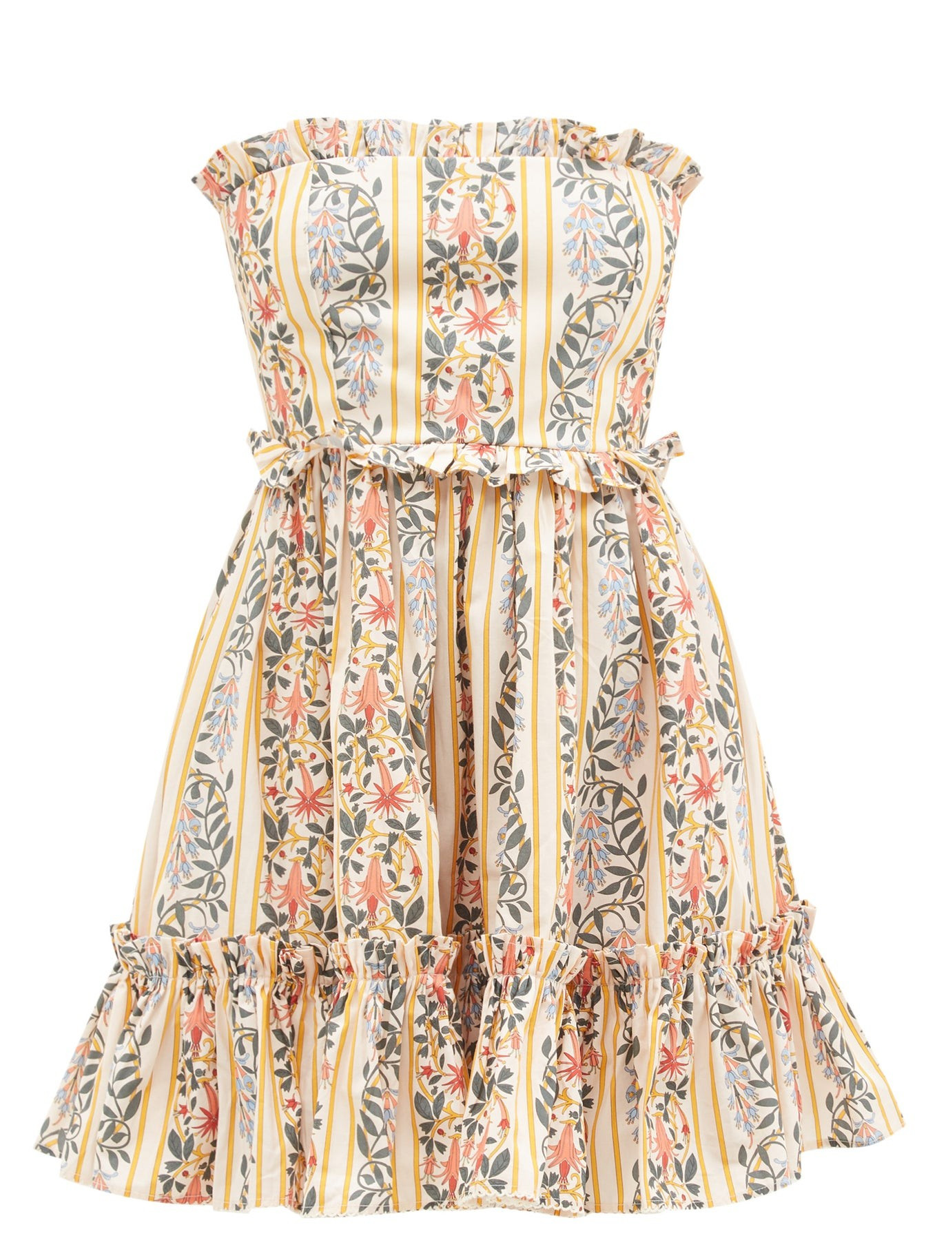 Rosa floral-print strapless cotton mini dress | Agua by Agua Bendita | Matches (US)