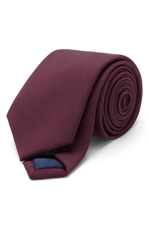 MANGO Solid Tie in Burgundy at Nordstrom | Nordstrom