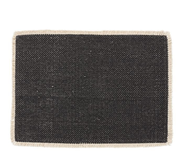 Mason Handwoven Cotton Fringe Placemats | Pottery Barn (US)