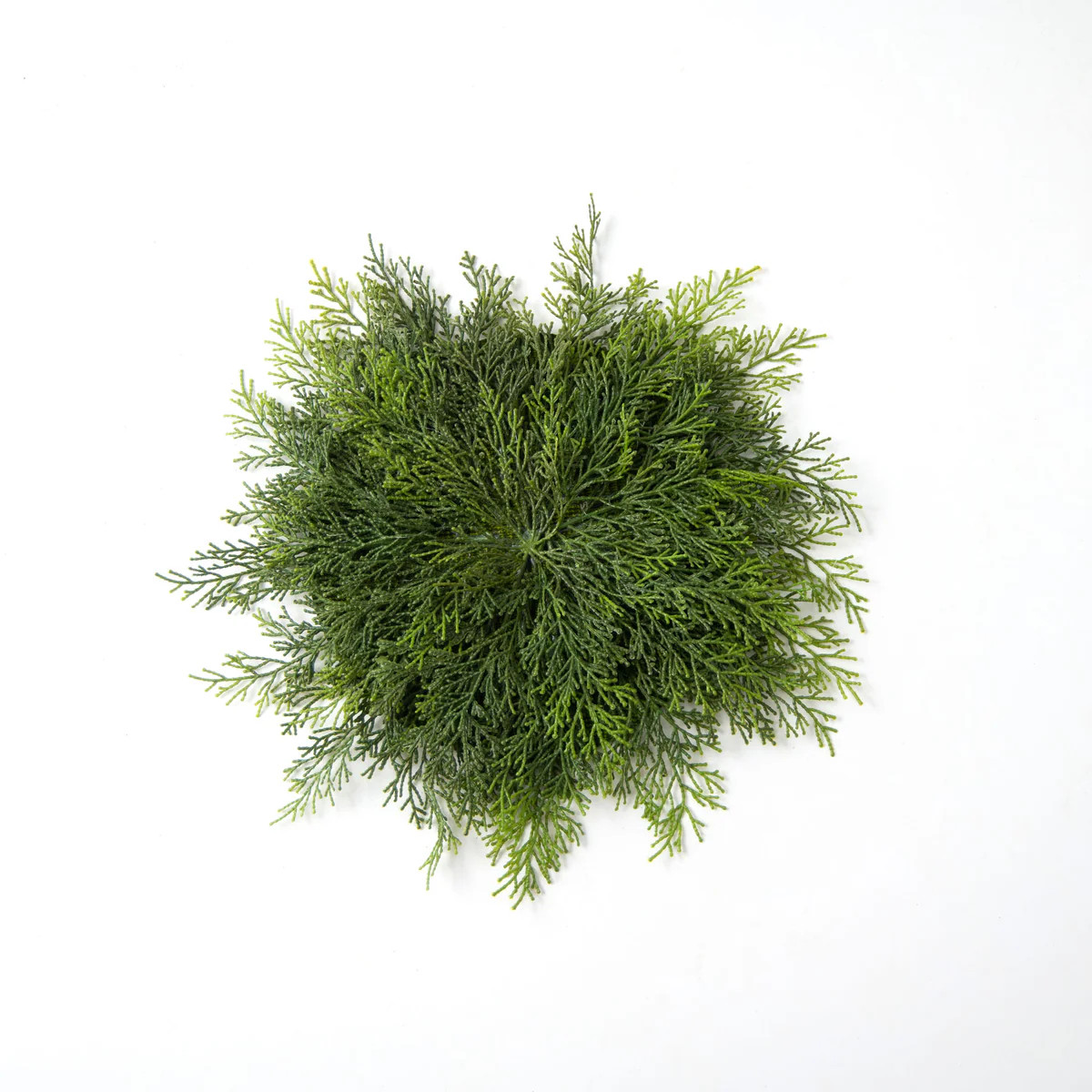 Winter Greenery 18" Round Faux Cedar Leaf Charger Placemat Tabletop Decor | Darby Creek Trading