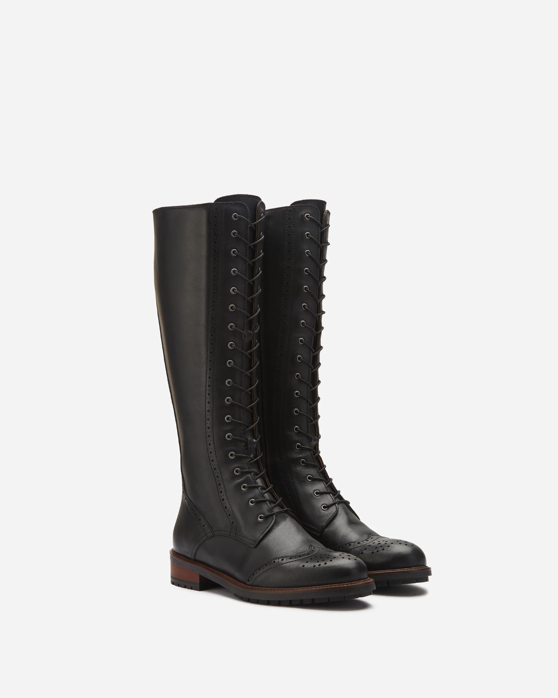Marvel Knee High Boots in Black Leather | DuoBoots