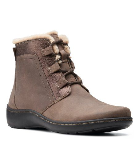 Clarks Taupe Cora Chai Leather Boot - Women | Zulily