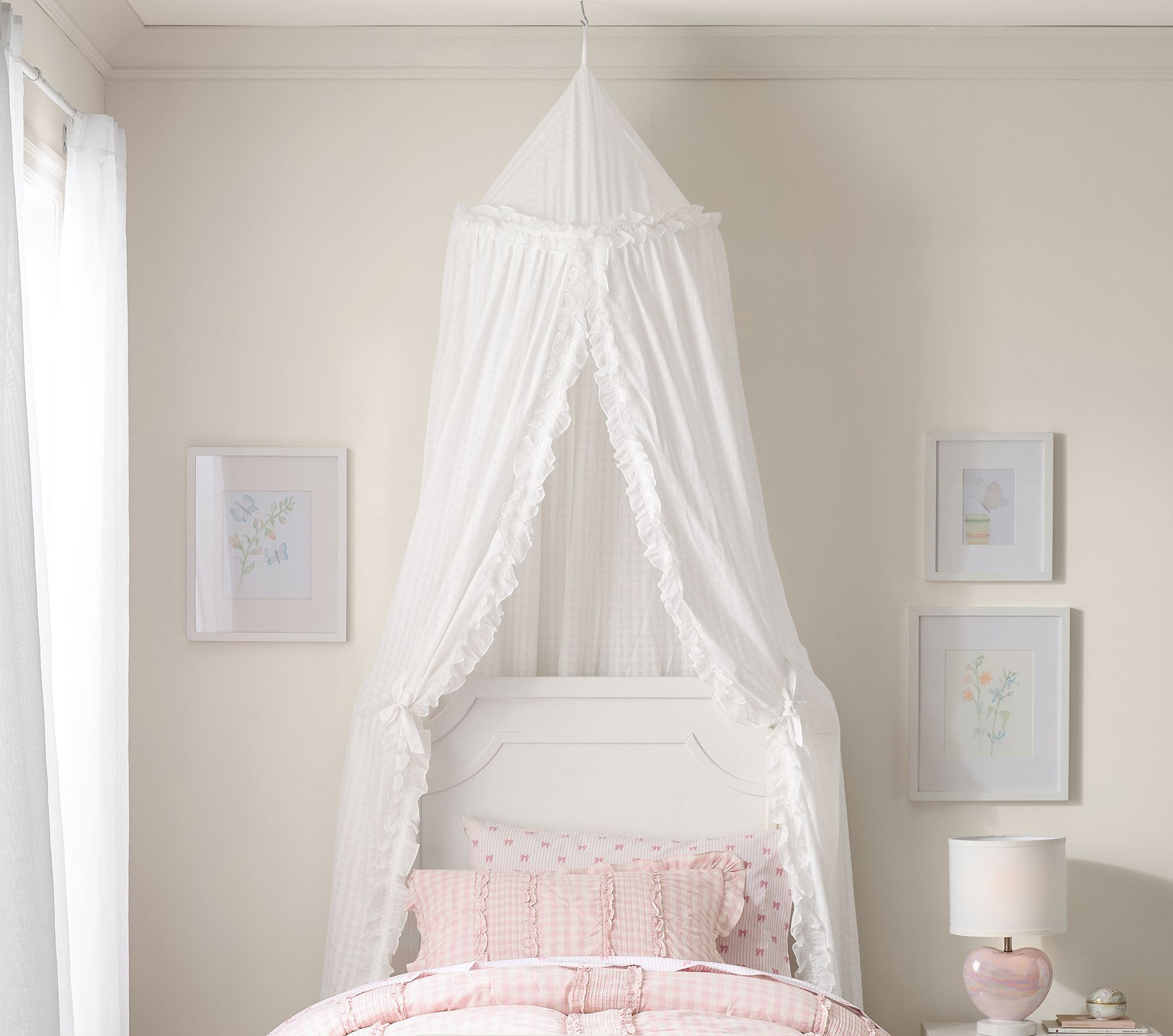 Gingham Ruffle Canopy | Pottery Barn Kids
