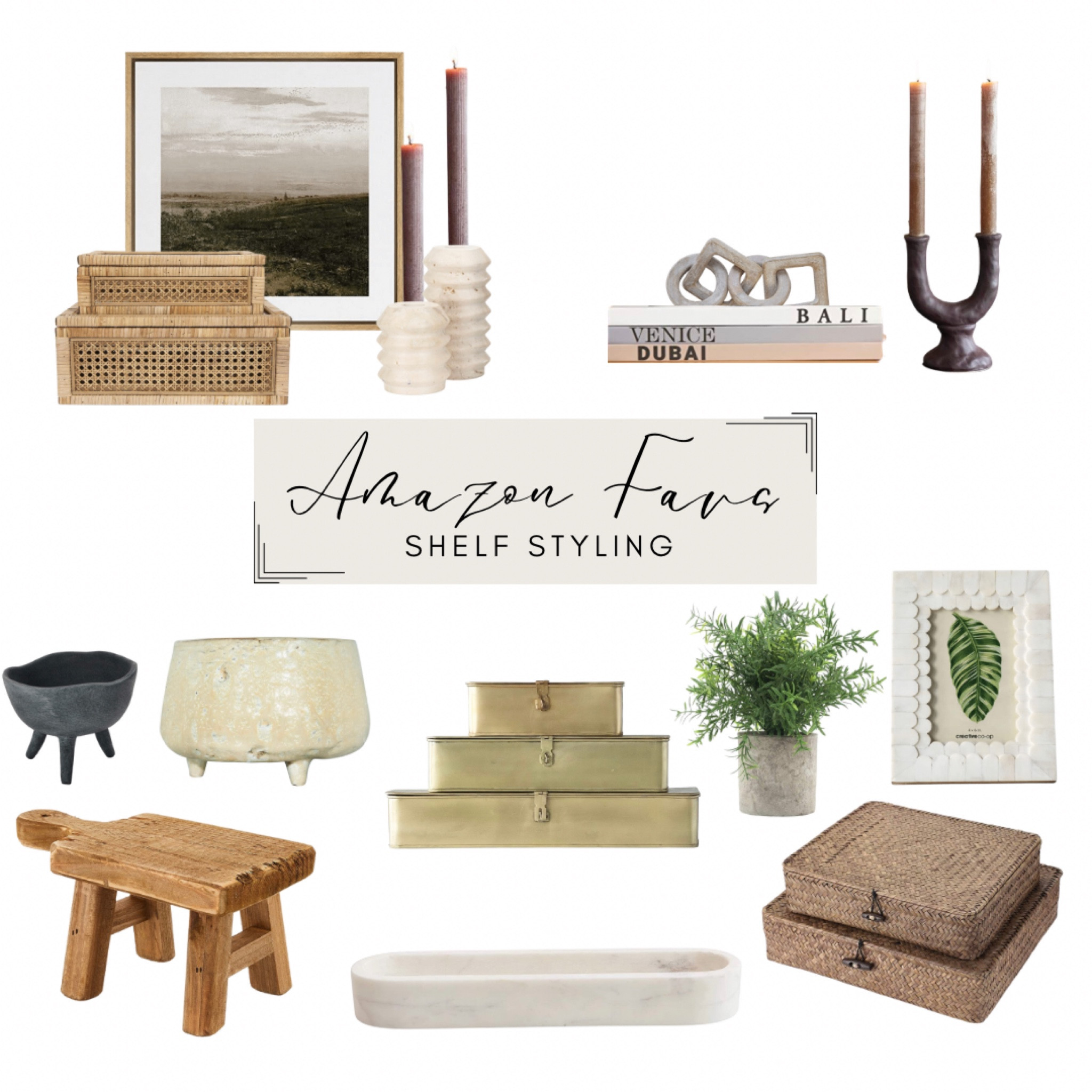 A curated list of some of my favorite shelf styling pieces! All are linked in my Amazon storefront under #shelfstyling

#LTKhome