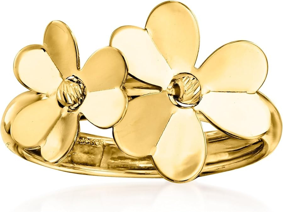 Ross-Simons Italian 14kt Yellow Gold Flower Ring. Size 10 | Amazon (US)