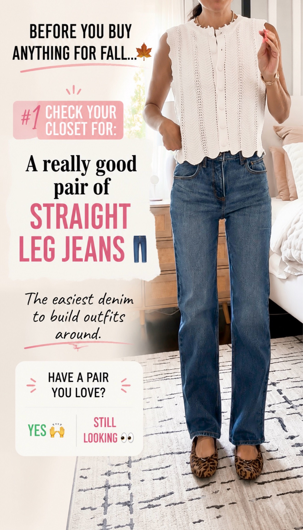 Fall must haves. Wearing size 25 short

#LTKOver40 #LTKmomlife #LTKSeasonal