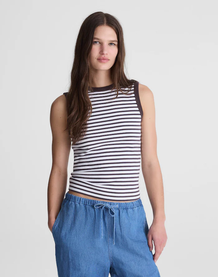 The '90s Shell Tank in Compact Cotton | Madewell