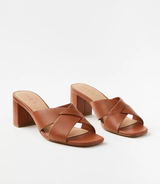 Criss Cross Mule Sandals | LOFT