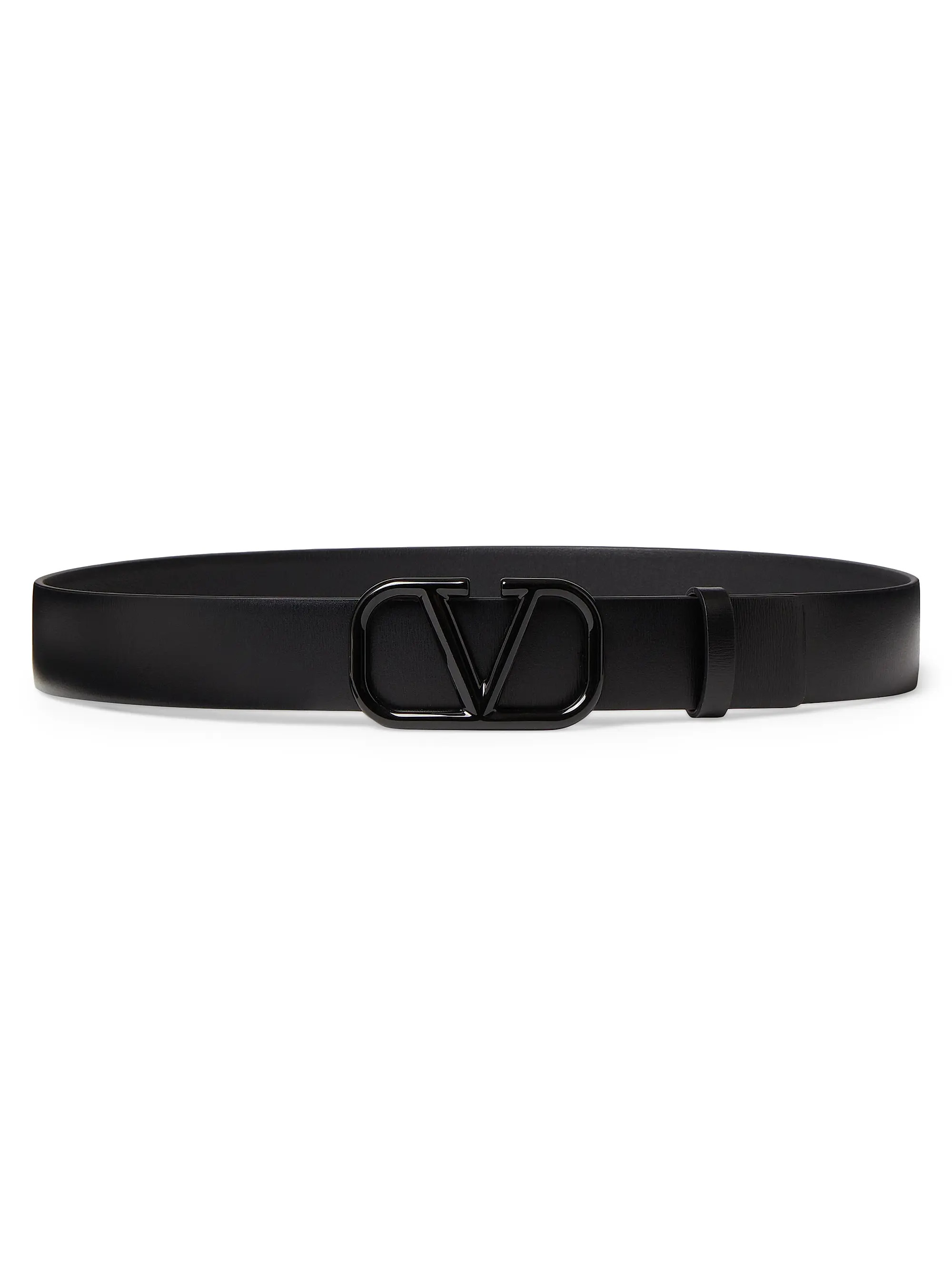 VLogo Signature Belt in Shiny Calfskin 30MM | Saks Fifth Avenue