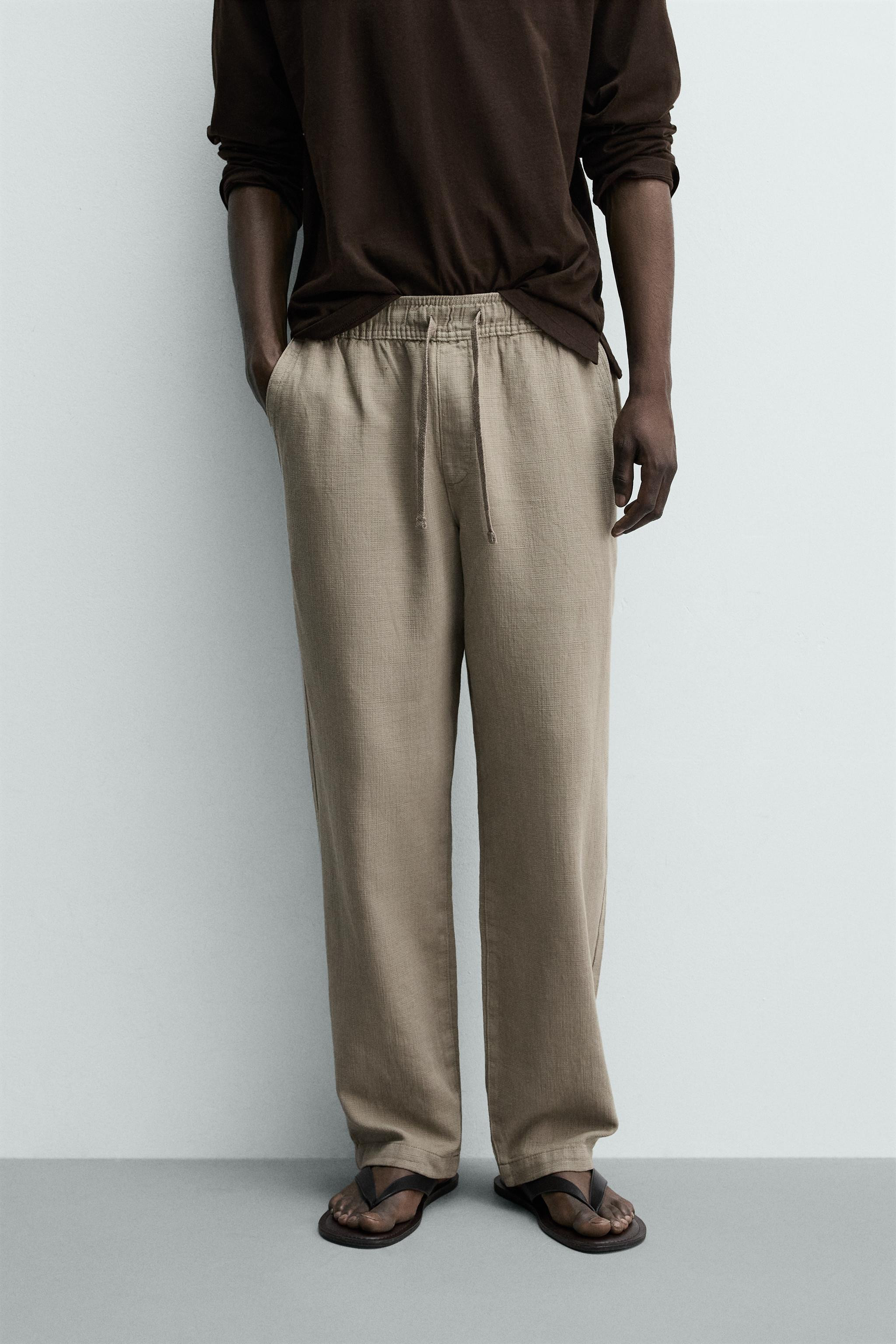 RELAXED FIT TEXTURED PANTS | Zara US