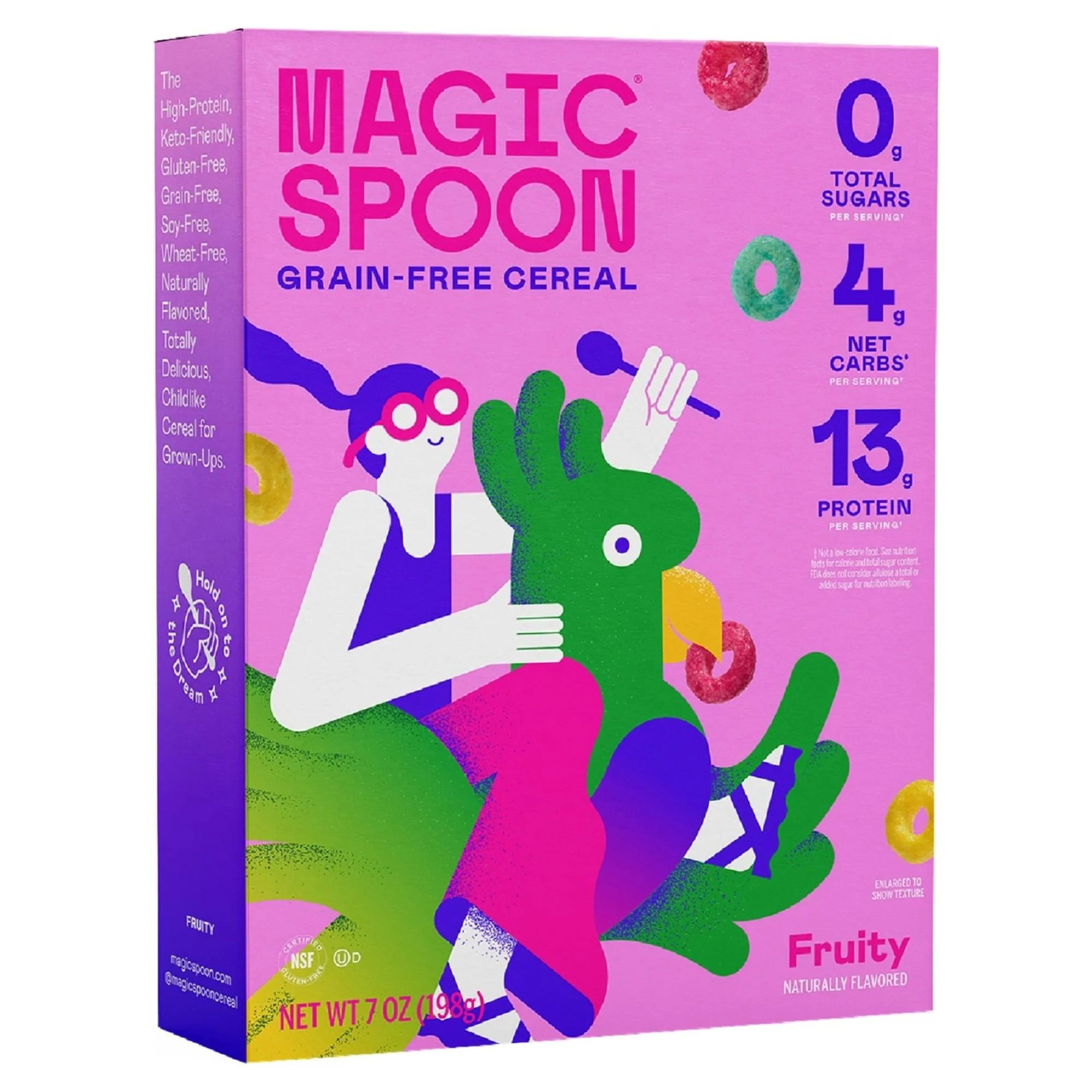 Magic Spoon Fruity Grain-Free Breakfast Cereal, 7 oz Box | Walmart (US)