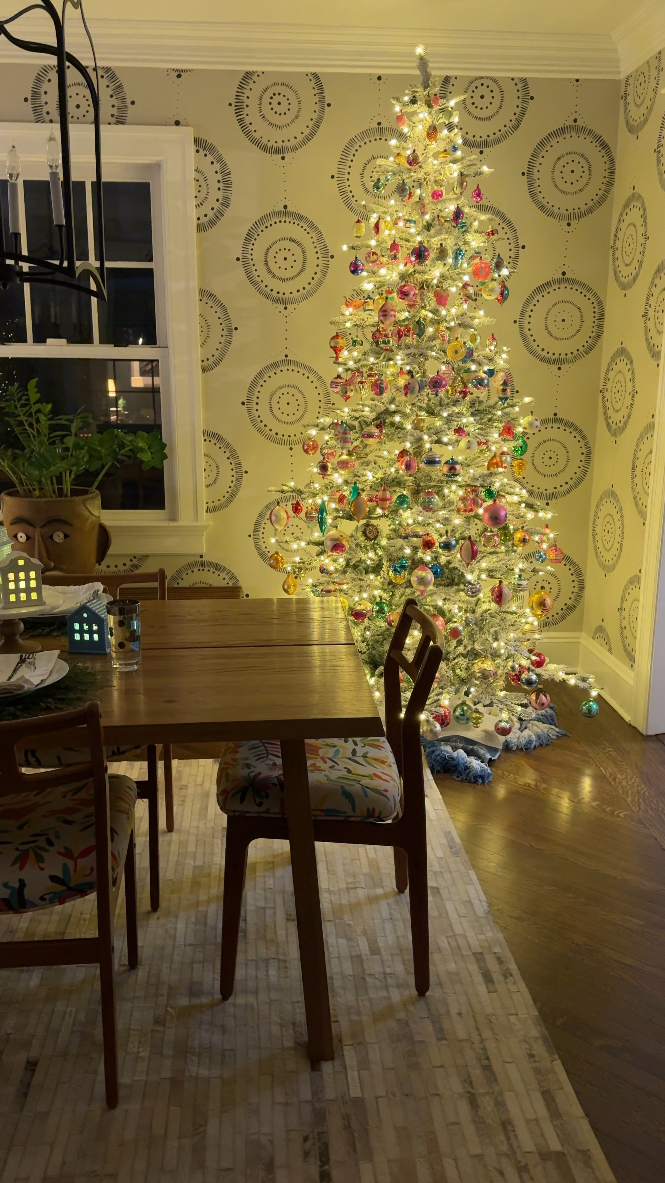 All is shiny and brite! My pair of sparse Christmas trees are magical at night with twinkling lights and over 1,000 vintage ornaments! 

#LTKHoliday #LTKGiftGuide #LTKSeasonal