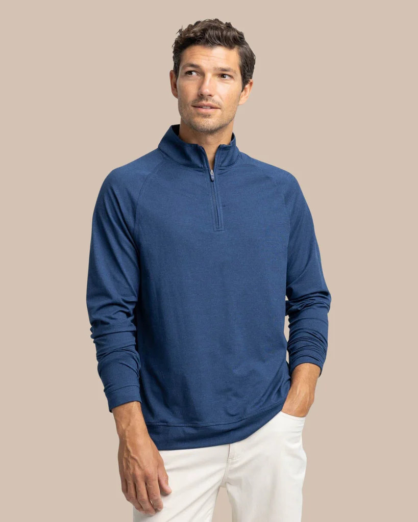 Cruiser Heather Quarter Zip Pullover | Southern Tide