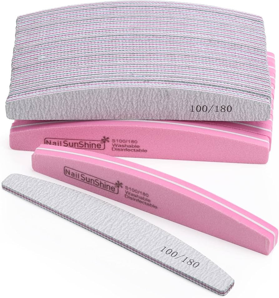 35 Count 100/180 Grit Nail Files and Buffers Kit, Reusable Sanding Buffing Blocks Sponge File Dou... | Amazon (US)