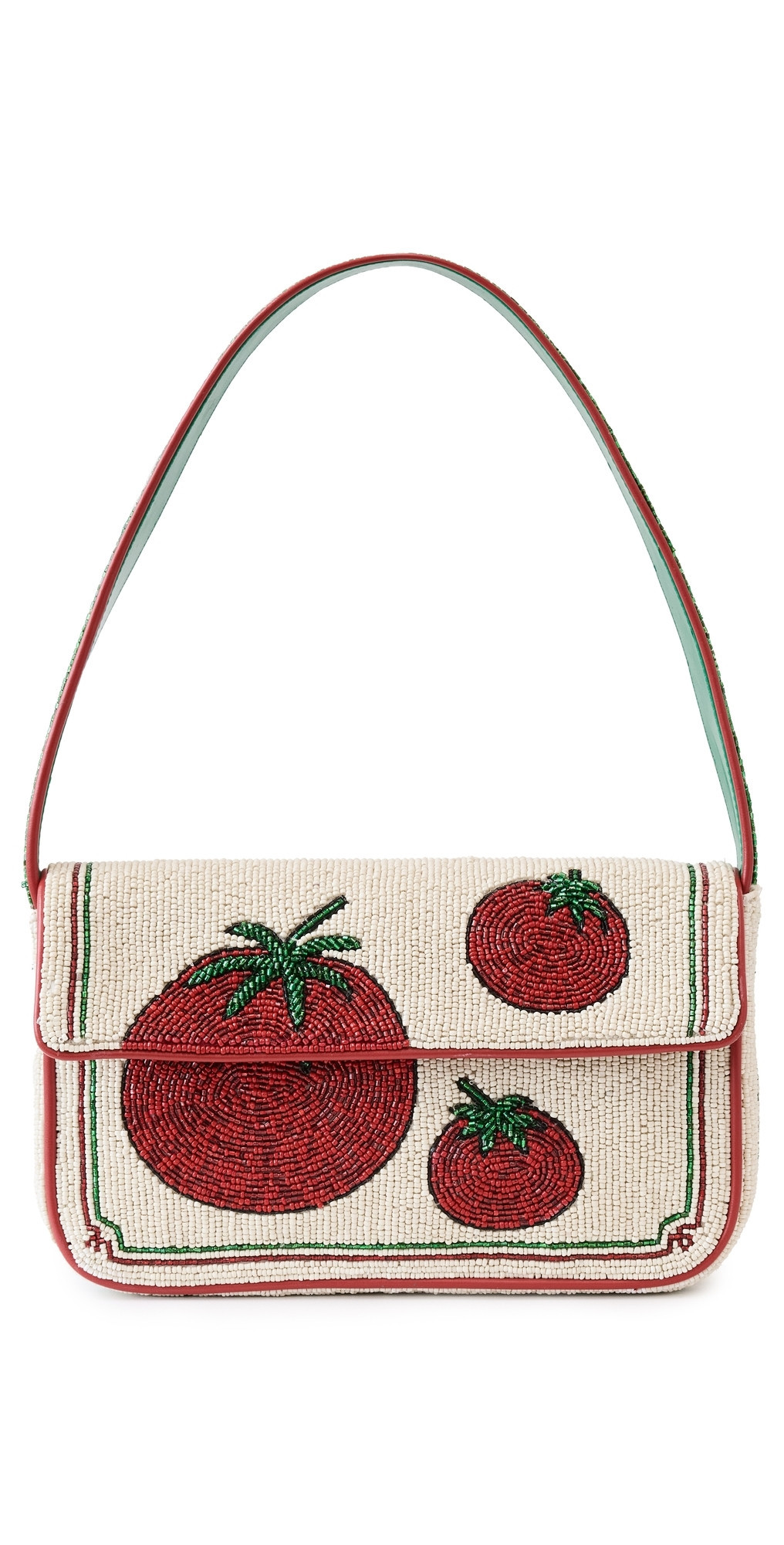 STAUD Tommy Beaded Bag Tomato One Size | Shopbop