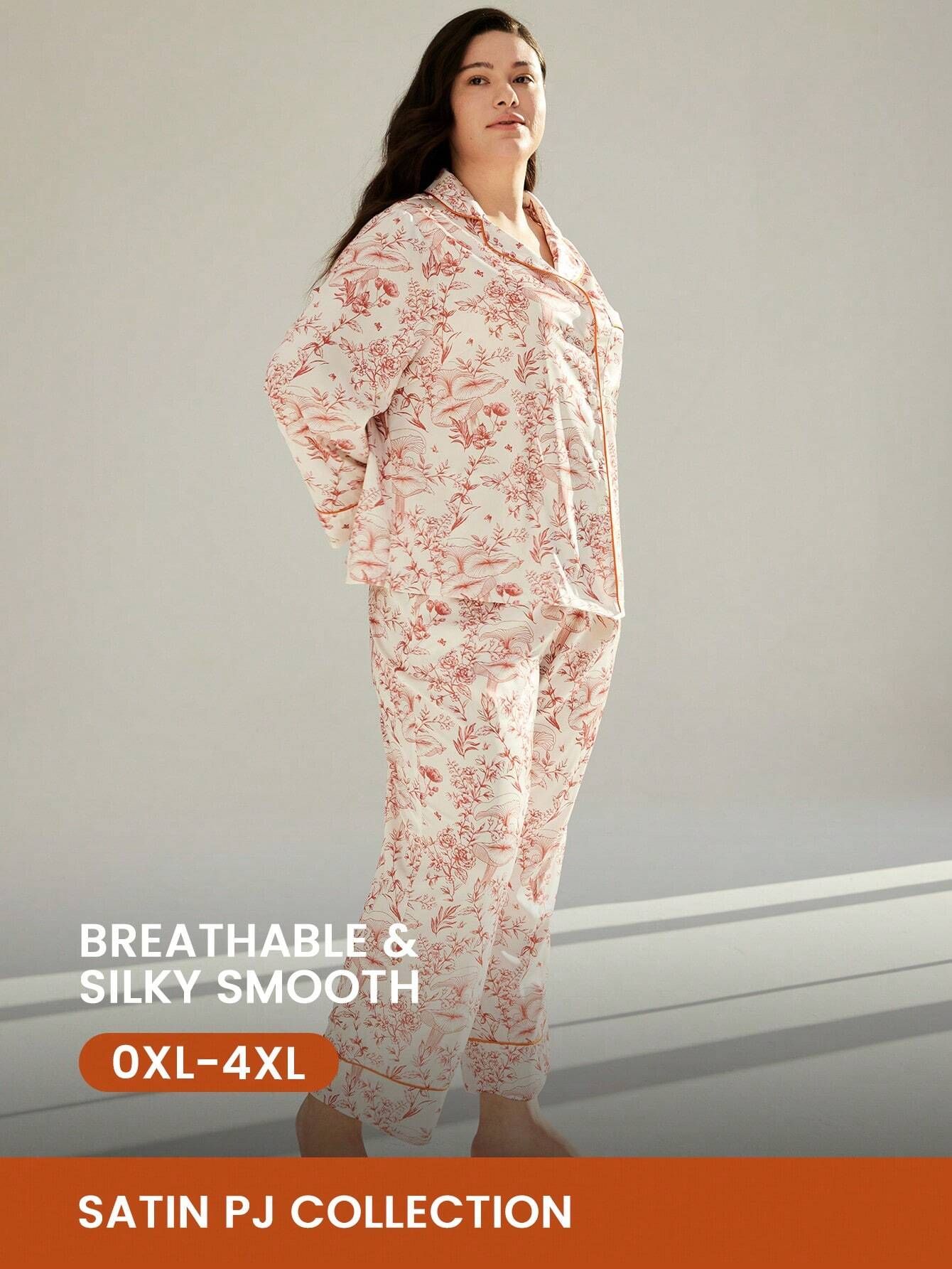 Luvlette Plus Satin Pajama Set | SHEIN