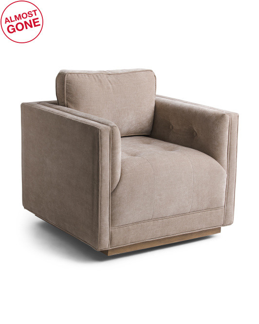 Elwood Herringbone Keira Swivel Accent Chair | TJ Maxx