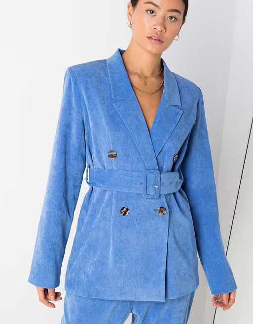 Daisy Street belted blazer in cord co-ord | ASOS (Global)