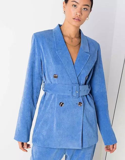 Daisy Street belted blazer in cord co-ord | ASOS (Global)