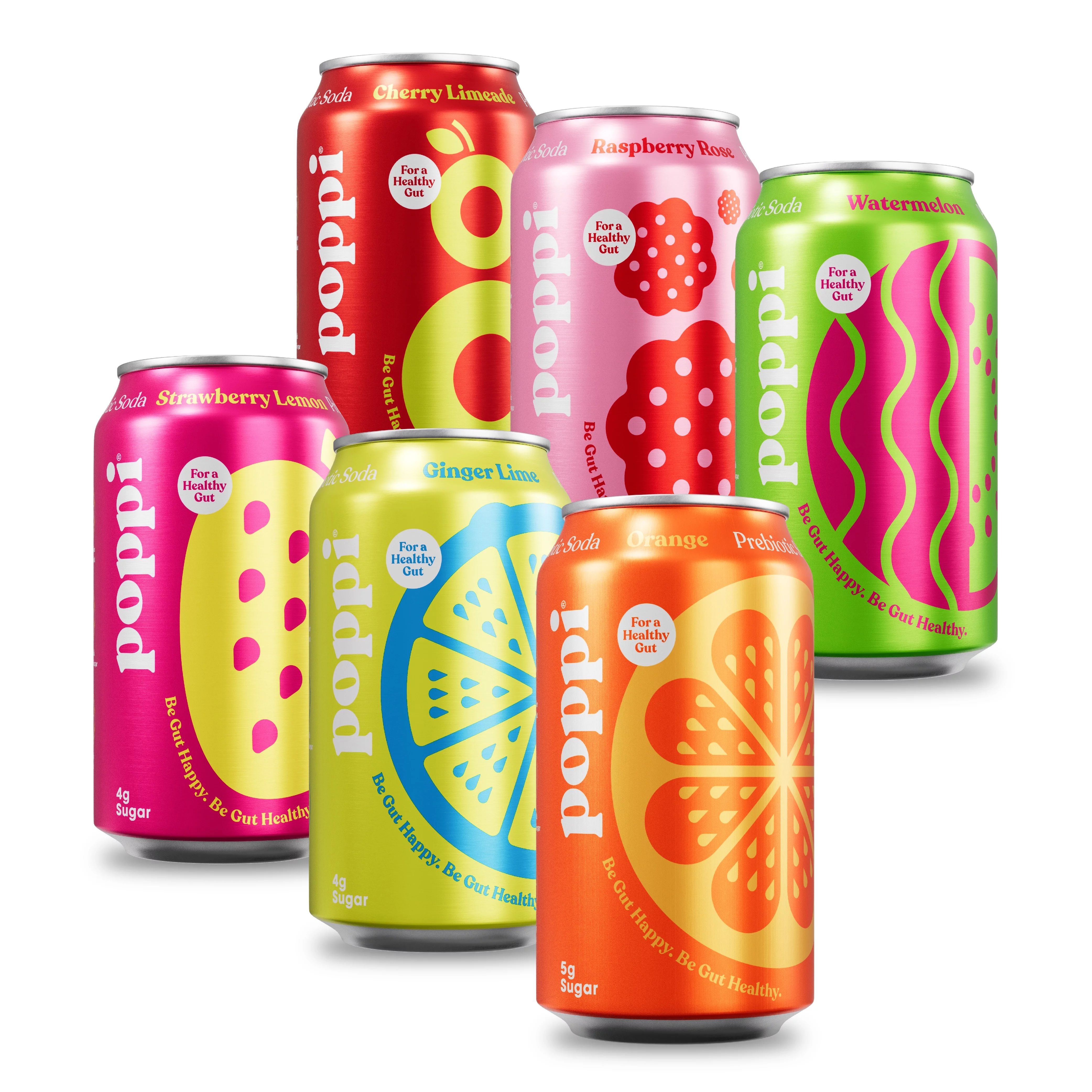 Poppi Prebiotic Soda, Fun Favs Variety Pack, 12 Pack, 12 oz | Walmart (US)