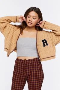 Cropped Varsity Cardigan Sweater | Forever 21 | Forever 21 (US)