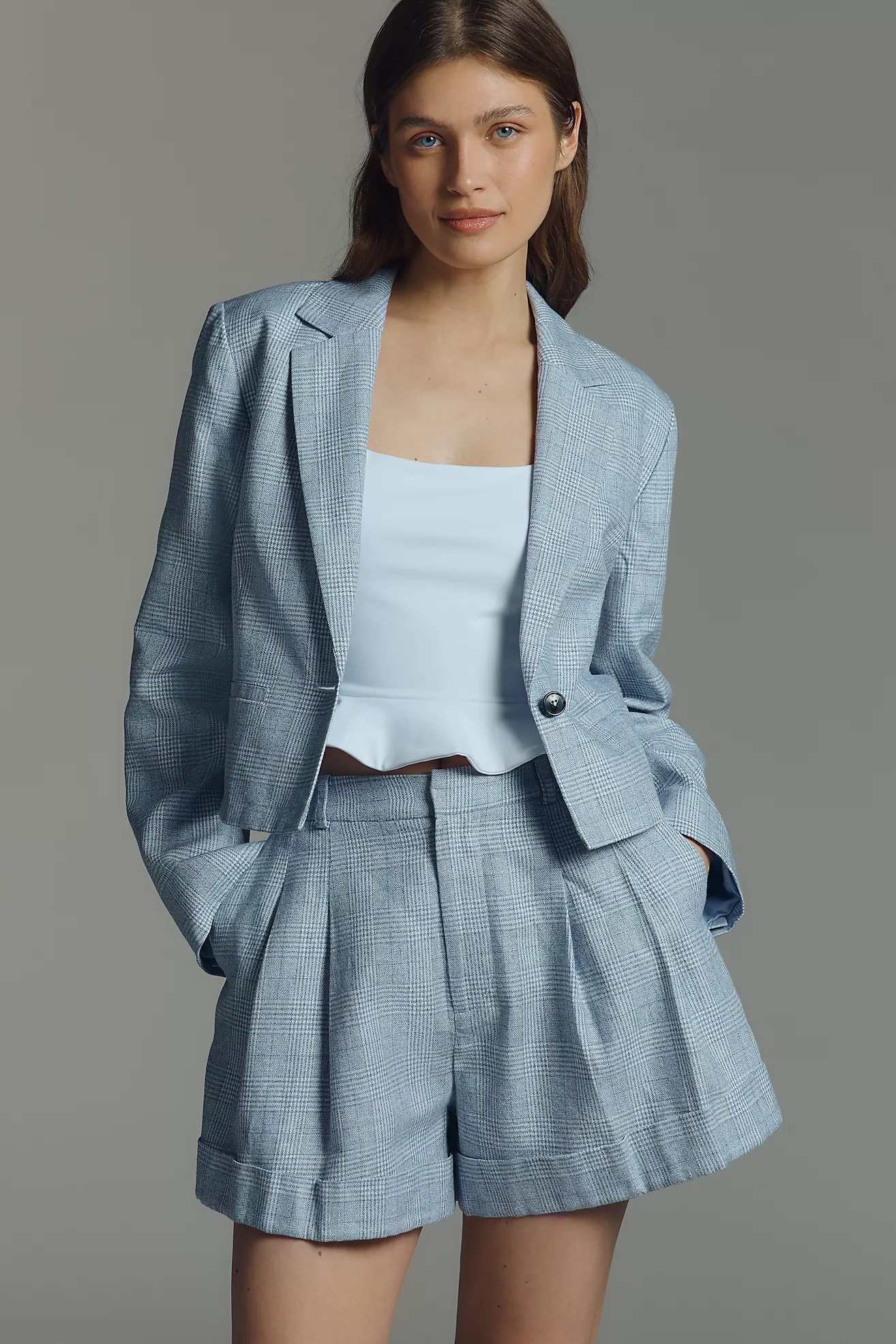 The Avery Linen Cotton Pleated Trouser Shorts by Maeve | Anthropologie (US)