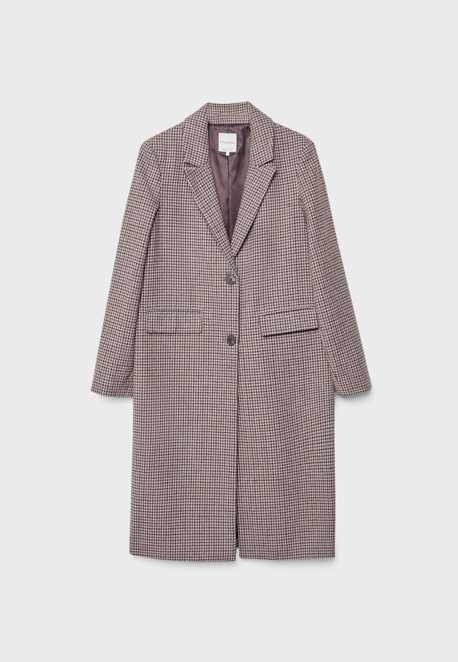 Cappotto lungo dritto stampato - Moda da donna | Stradivarius Italia | Stradivarius (IT)