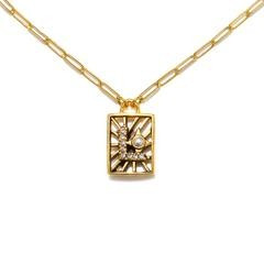 "L" Sun Ray Initial Necklace | Sequin | Sequin
