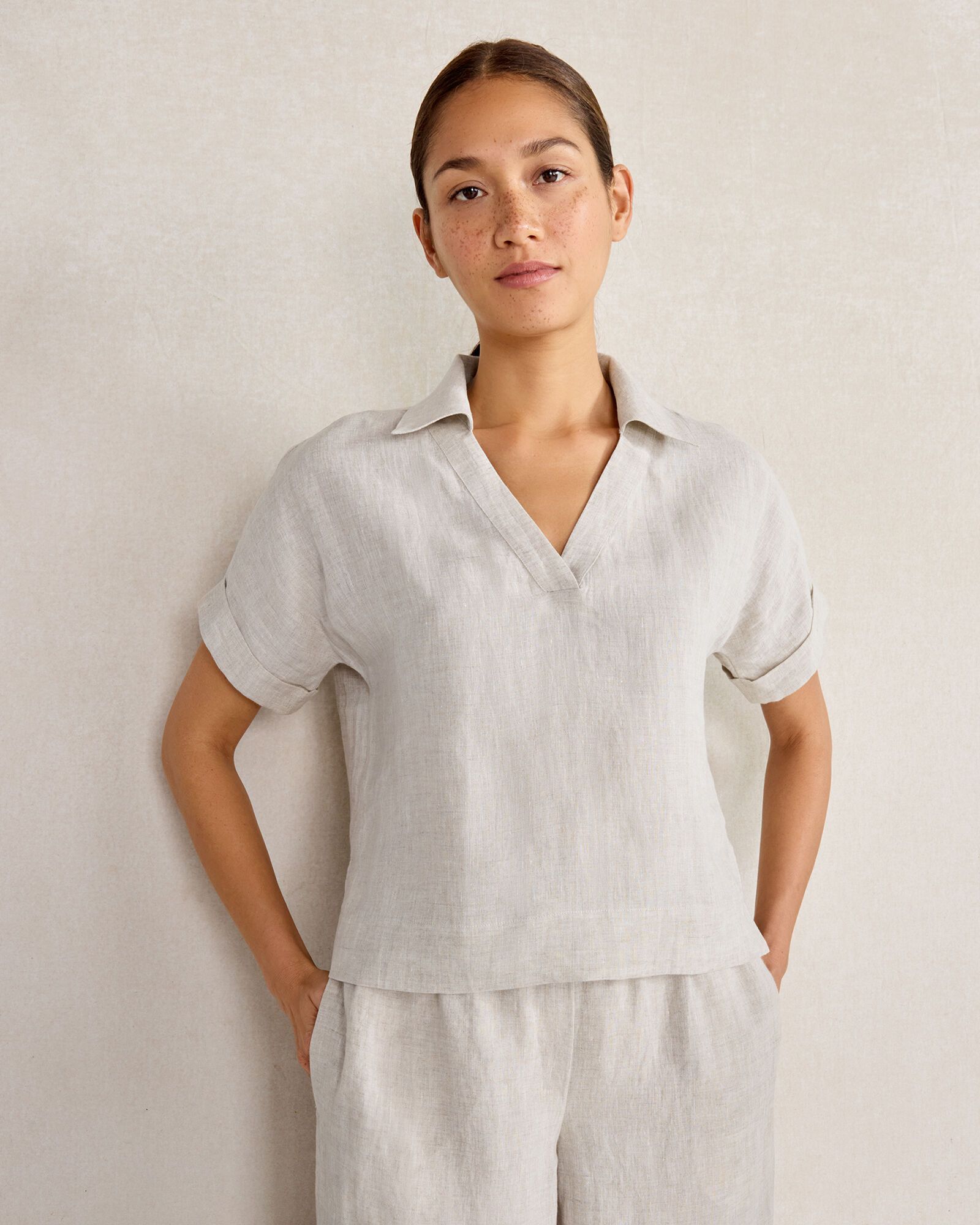 Linen Polo Top | Haven Well Within
