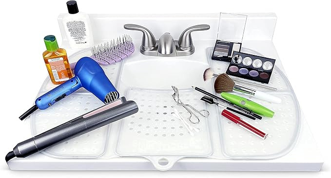 Sink Topper, Bathroom Sink Cover for Counter Space. Bathroom Organizer Mat and Must Have Makeup B... | Amazon (US)
