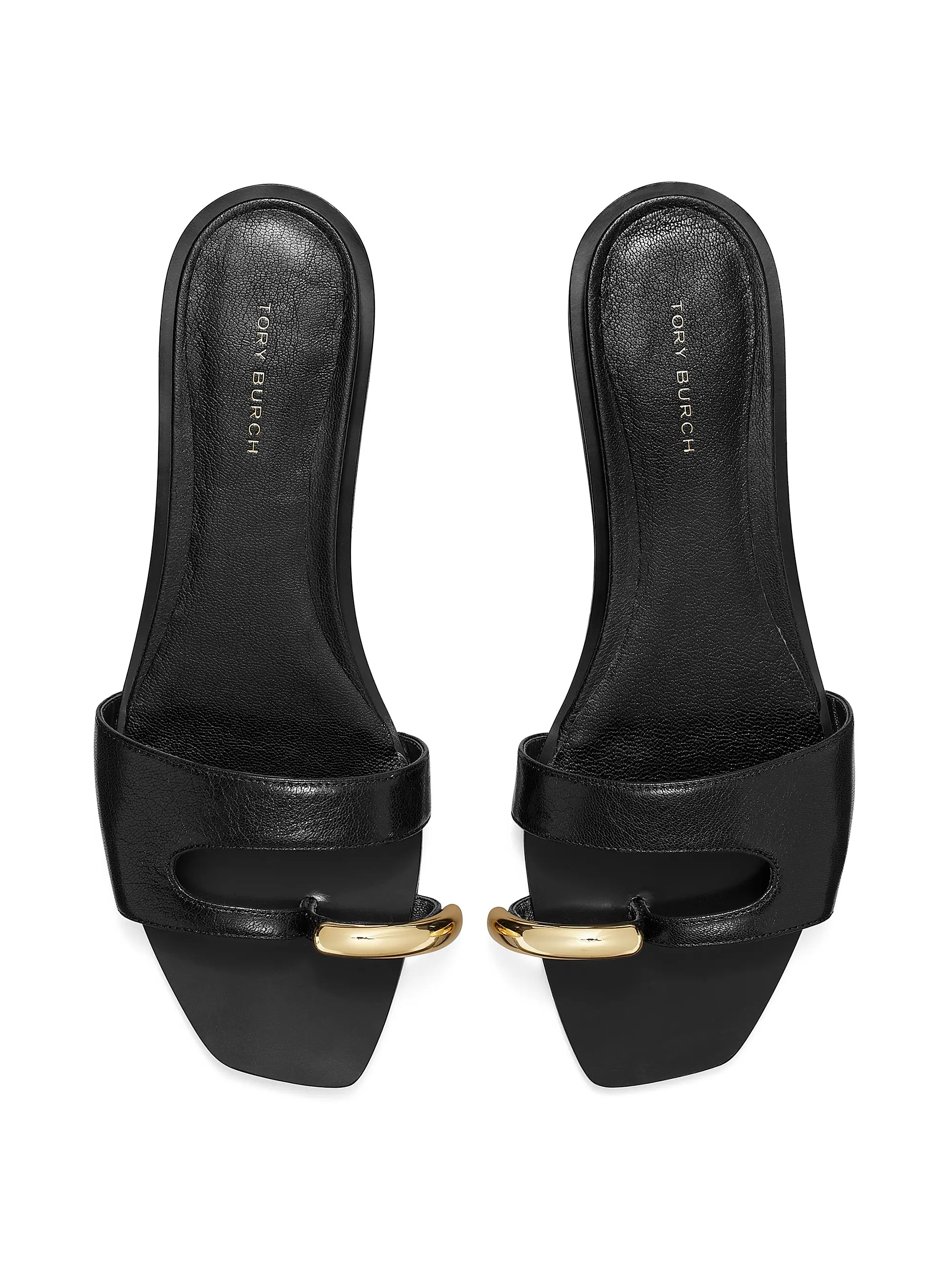 Shop Tory Burch Pierced Leather Slide Sandals | Saks Fifth Avenue | Saks Fifth Avenue