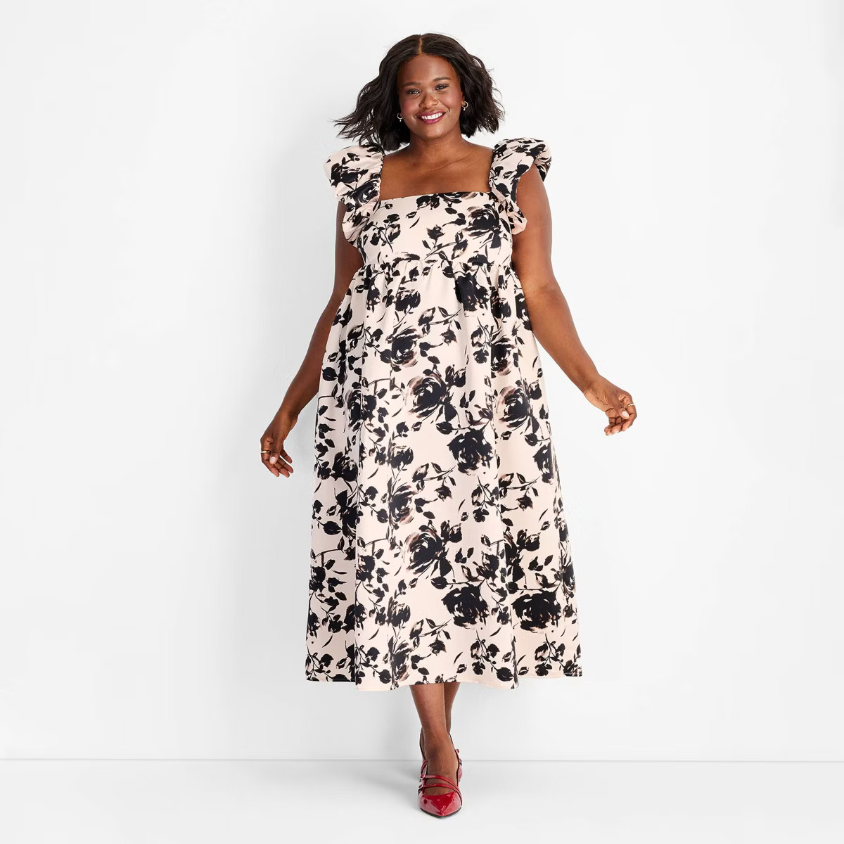 Women's Ankle A-Line Tank Dress - Future Collective Pink Floral | Target