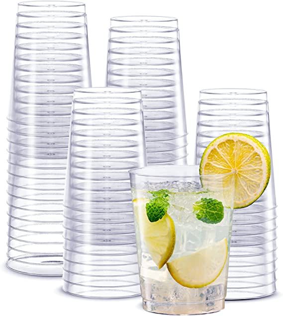 Comfy Package Clear Hard Plastic Cups / Tumblers [10 oz. - 200 Count] Small Disposable Party Cock... | Amazon (US)