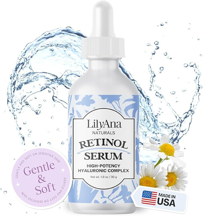 LilyAna Naturals Retinol Serum - Made in USA, Anti Aging Face Serum with Hyaluronic Acid and Vita... | Amazon (US)