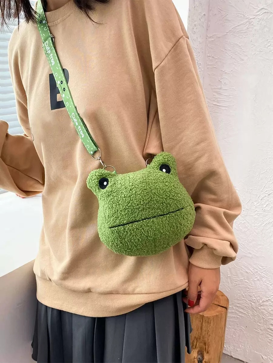 HomeBags & LuggageWomen BagsWomen CrossbodyMini Cartoon Frog Graphic Novelty Bag | SHEIN