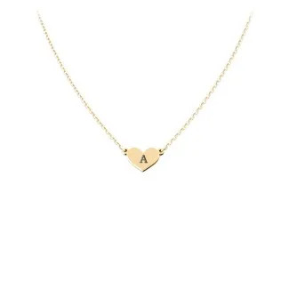 Engravable Heart Charm Necklace | Jewlr