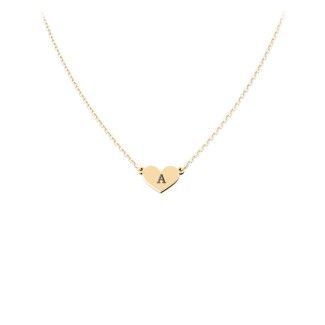 Engravable Heart Charm Necklace | Jewlr