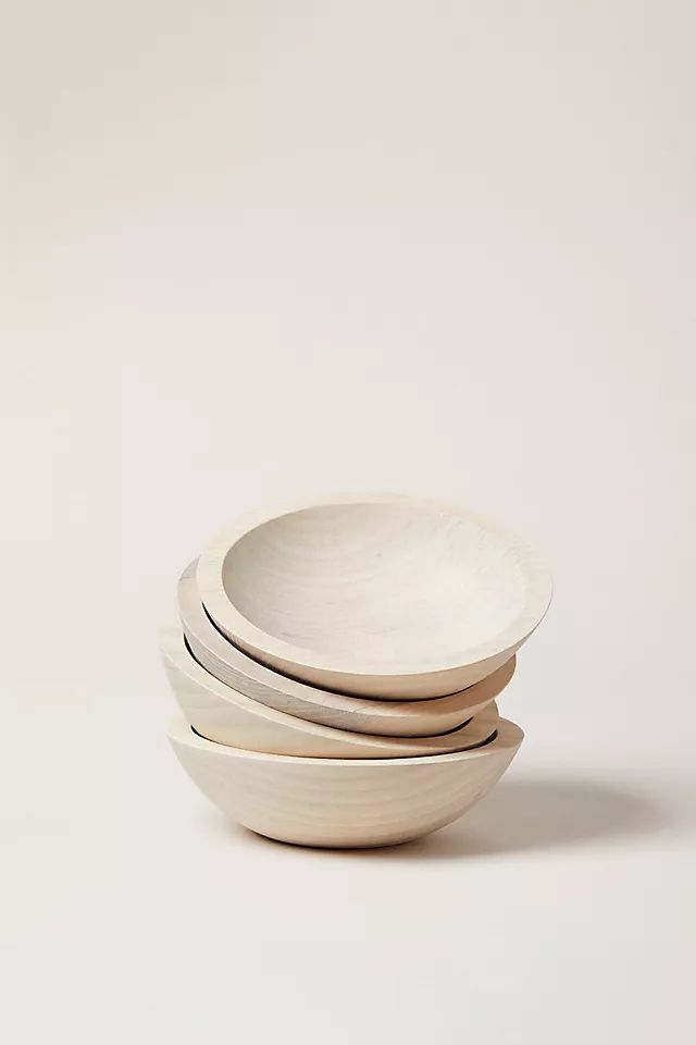 Farmhouse Pottery Wooden Bowl Set | Anthropologie (US)