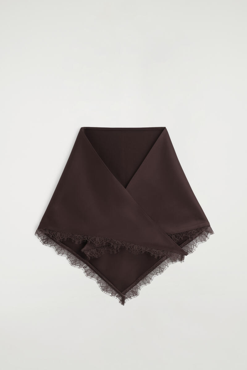 Lace-Trimmed Satin Headscarf | COS (US)