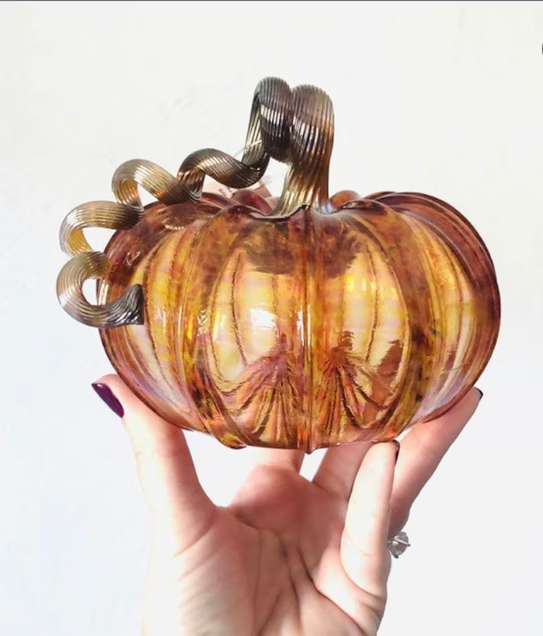 Harvest Glass Pumpkin Luke Adams | Etsy (US)