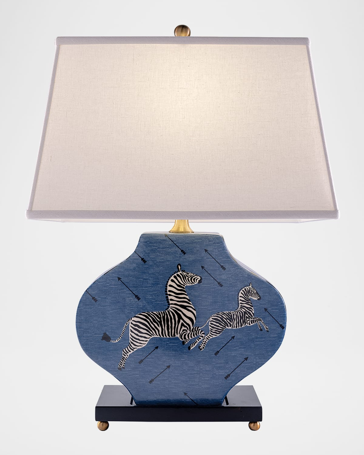 Zebra Blue Lamp | Horchow