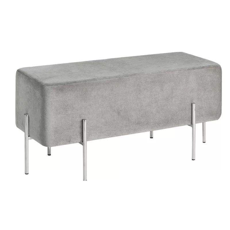 Marlon 39.4'' Wide Velvet Rectangle Standard Ottoman | Wayfair North America