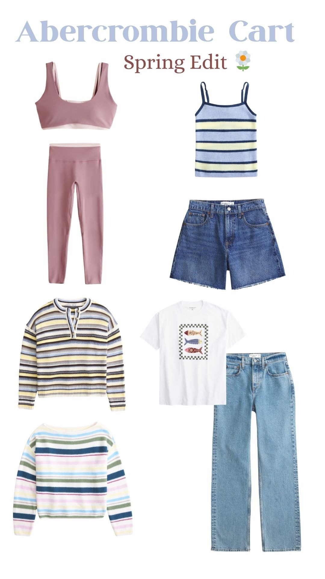 In my cart at Abercrombie 🛒🤍🐟

Stripes are so in!!! #abercrombie #haul #spring

#LTKSeasonal #LTKdayinmylife