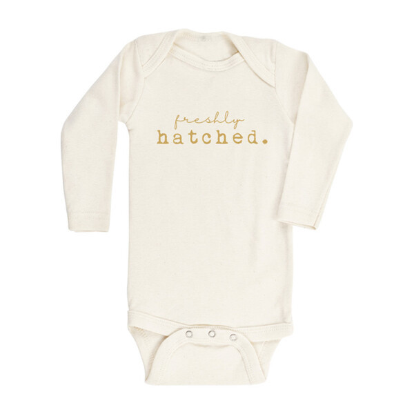 Freshly Hatched Long Sleeve Onesie, Goldenrod | Maisonette