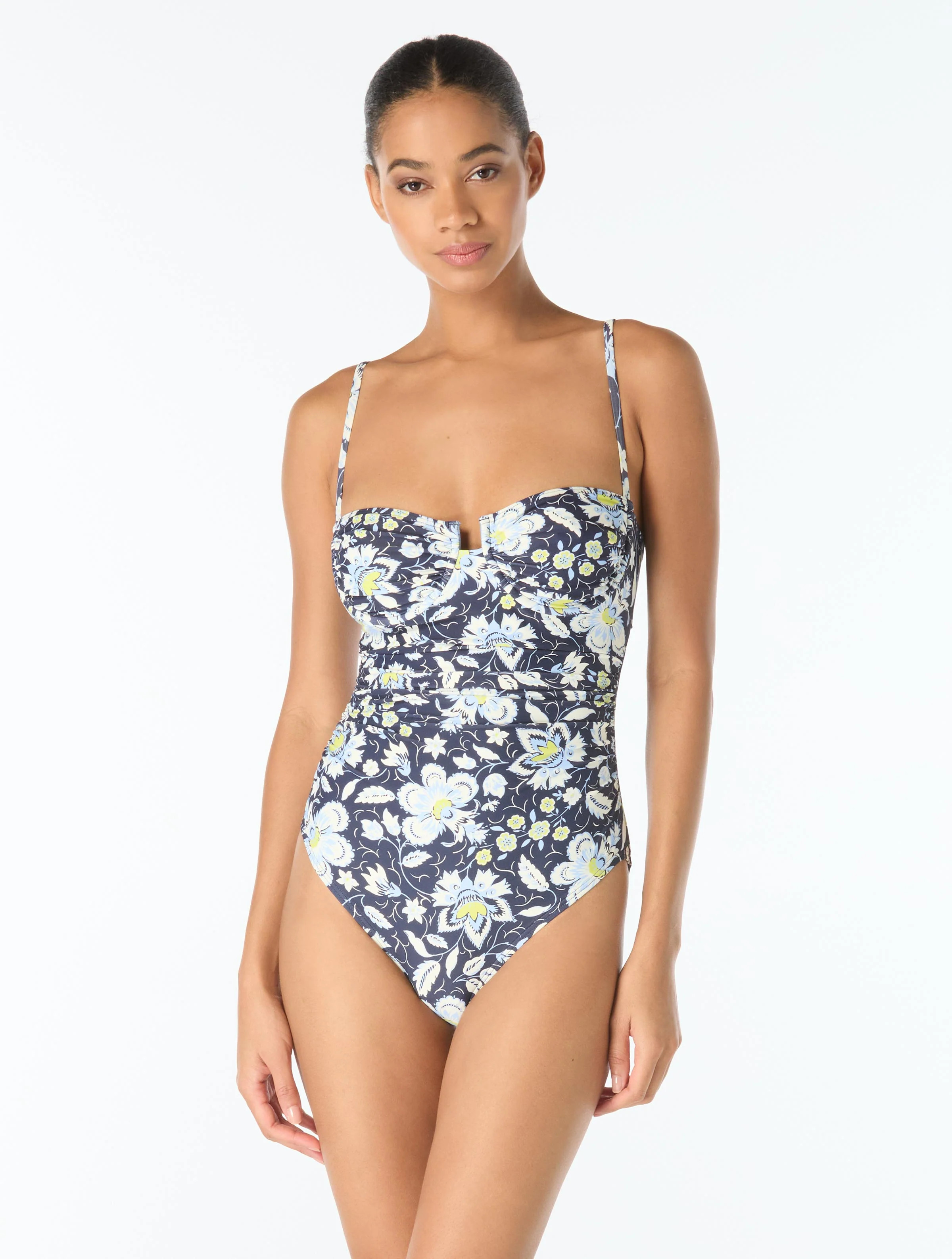 Kate Spade Underwire Ruched One Piece Swimsuit - Pretty Paisley | Beach2Ocean