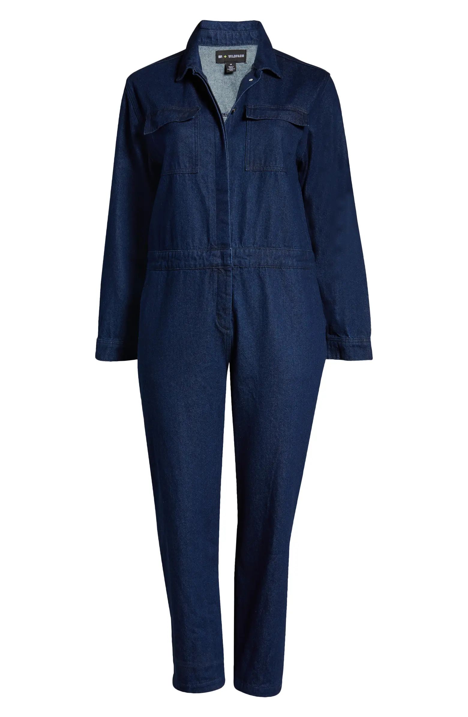 Long Sleeve Denim Jumpsuit | Nordstrom