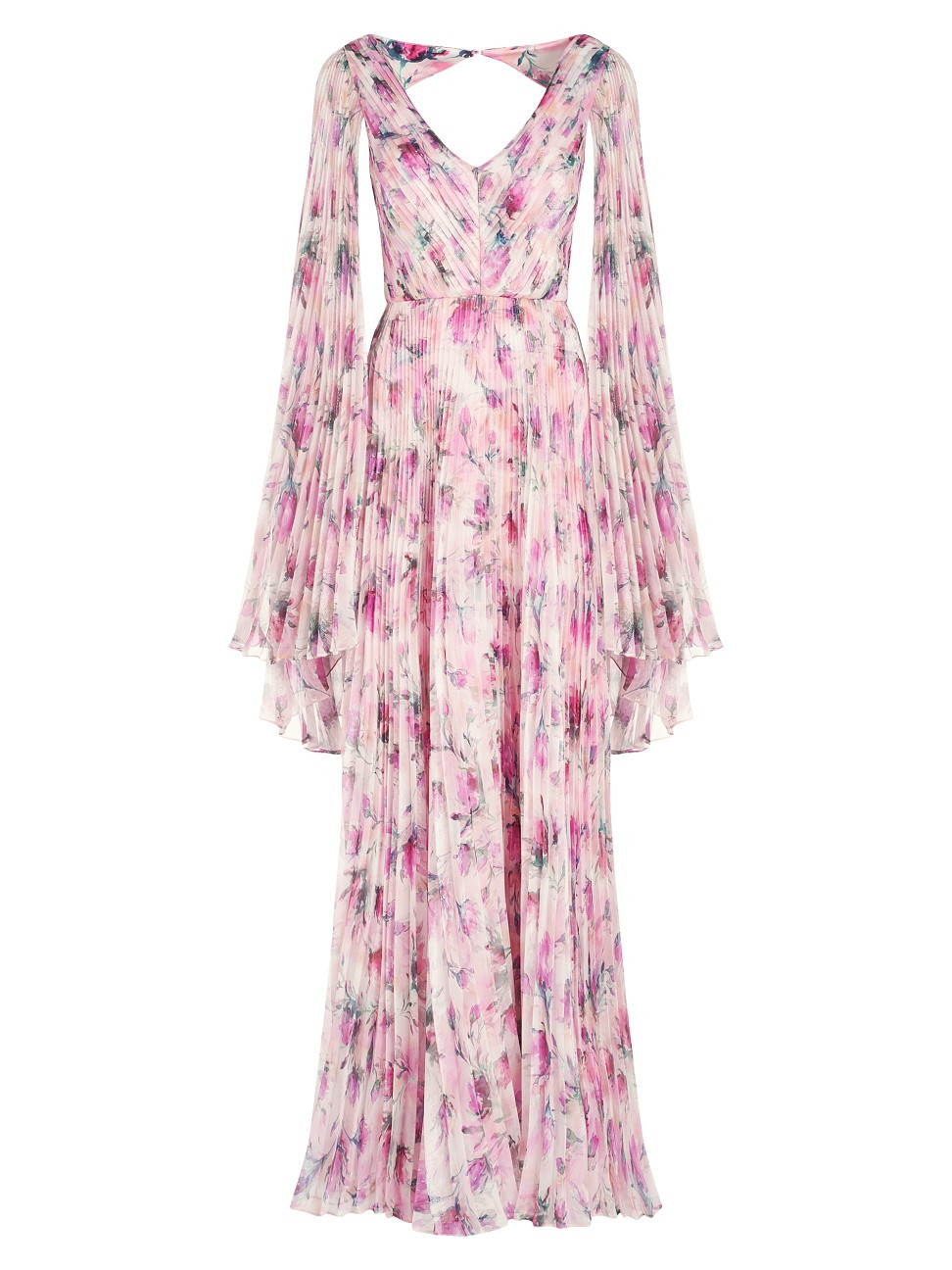 Women's Melinda Pleated Floral Cape-Sleeve Gown - Floressence - Size 14 | Saks Fifth Avenue
