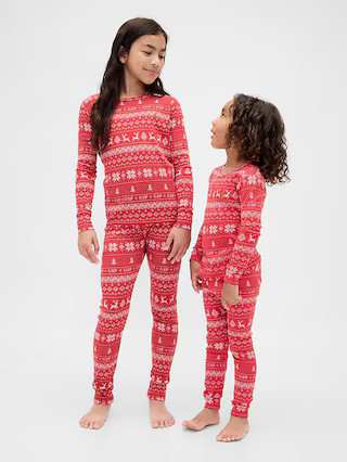 Kids & Baby Organic Brushed Cotton Holiday PJ Set | Gap (US)